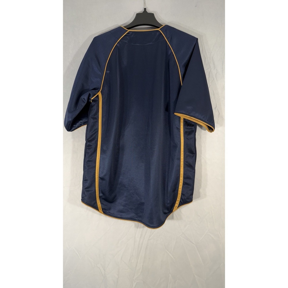 Vintage MILWAUKEE BREWERS Baseball Jersey Men's L Blue/gold True Fan Team - Picture 10 of 11